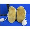 Image 3 : Native American Childs Mukluks with Fur and Beadwork