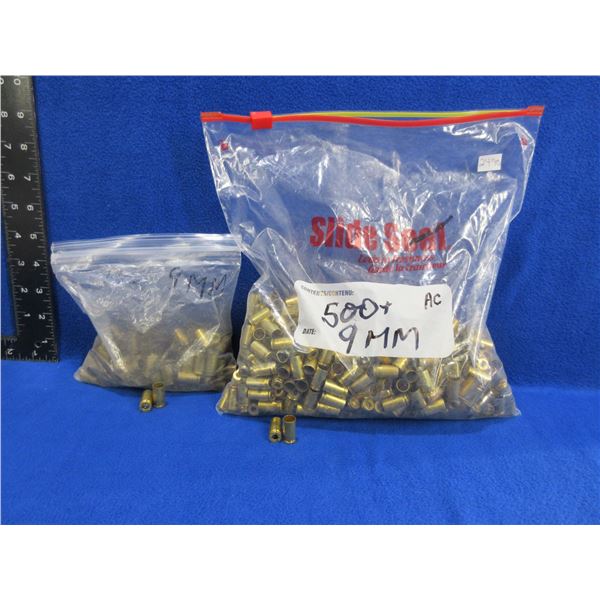 Brass Only - 9MM Luger Unprimed and Deprimed - Bag of Approx. 350