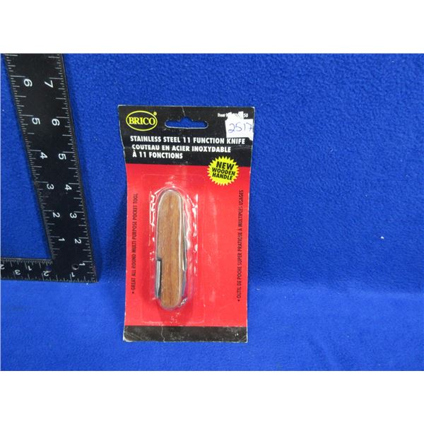 NEW - Brico Stainless Steel 11 Function Knife