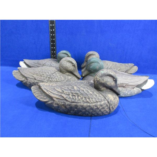 5 Vintage Carry-Lite Dura-Beak Duck Decoys