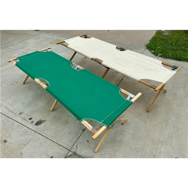 CANVAS COTS, LOT OF 2