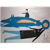 Image 2 : Framed limited edition print titled "Fish looking for something small to eat" 1978 by artist Oonarki