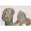 Image 2 : Soapstone carving of two Inuit figures, 9 1/4" in height, no artist signature seen, note: has had re