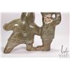 Image 8 : Soapstone carving of two Inuit figures, 9 1/4" in height, no artist signature seen, note: has had re