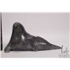 Image 2 : Inuit soapstone carved walrus, signed in syllabics and numbered 303114, with original Eskimo Art lab