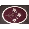 Image 2 : Two framed caribou tuftings including floral in oval matted frame by Cookie Creighton, Blood Reserve