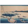 Image 2 : Vintage framed Japanese wood block print "Tsukuda Island in Musashi Province " no. 29 in the series 