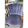Image 2 : Mid 20th century open arm parlour chair with channel back and decorative show wood
