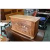 Image 2 : Hand carved wooden Haida box with four carved panels plus lid, featuring whale, fish and bears with 