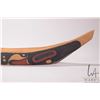 Image 2 : Hand carved and hand painted yellow cedar Potlach dish by artist J. Bob, 23" L X 5" H X 5" D