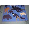 Image 2 : Large Inuit wool applique wall hanging featuring animals and human figures, Holman Island, 50" X 70"