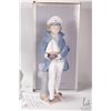 Image 2 : Three Lladro figurines including 10" donkey ride, boy with sailboat( includes box) and a boy with cr
