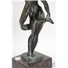 Image 8 : Cast bronze statue " Dancer" by sculptor John Weaver , cast no. 11/12, 13" in height on marble plint