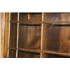 Image 2 : Antique quarter cut oak book case with three glazed doors, note one glass panel cracked, 50" to top 