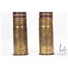 Image 2 : Two pieces of trench art from 37mm Hotchkiss relvoving cannon shells, dated 1914 and 1918, each 6 1/