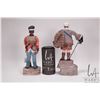 Image 2 : Two wooden carved figures including "2nd Royal Highlander Regiment 1783" and " Prince Charles Edward