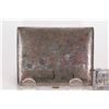 Image 2 : White metal and enamel Indian cigarette case featuring elephants and lions and a small stamped pill 