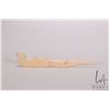 Image 8 : Inuit hand carved seal motif hook 6" in length and a bone needle case
