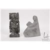 Image 2 : Hand carved soapstone mother and child 3 1/2" X 3" in height (2656-72) and an unsigned 4 1/2" soapst