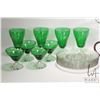 Image 2 : Selection of collectible glass including eight pieces of vintage Anchor Hocking green Burple glass, 