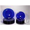 Image 1 : Selection of cobalt glass plates including eleven 11 1/2" dinner plates and ten 8 1/2" plates