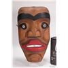 Image 2 : Hand carved and hand painted Haida mask 11" X 6 1/2, no artist signature seen