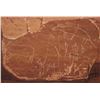 Image 2 : Framed limited edition silk screen print "Petroglyphs, writing on stone Alberta" 20/20, pencil signe