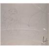 Image 2 : Unframed pencil drawing titled "Woman Skinning Seal", by artist Nongak, August 1969, 18" X 24"