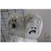 Image 2 : Inuit hand carved "Whale Bone Ghosts" signed in syllabics by artist Judas Ullulaq, 1937-1999, Gjoa H