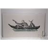 Image 2 : Unframed limited edition stencil print, titled "Return of the Walrus Hunter", pencil signed in sylla