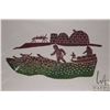 Image 2 : Unframed limited edition stencil print, titled "Return of the Dog Team" and signed in syllabics by a