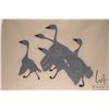 Image 2 : Framed limited edition print "Five Swans" pencil signed by artist Nanogak/ Egutak, 79, Holman, 4/50,