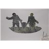 Image 2 : Unframed limited edition stencil print, titled " Carrying A Seal" pencil signed in syllabics by arti