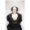 Image 2 : Antique flat head china doll circa 1860-1870 with what appears to be replaced china arms on legs on 