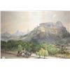 Image 2 : Antique gilt framed original watercolour painting, labeled on verso "Edinburgh Castle as seen from P