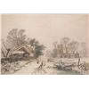 Image 2 : Framed Baxter print, titled on verso "Winter, companion to Summer, both printed after the original p