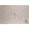 Image 2 : Unframed original pencil drawing "Man Catching Fish" by artist Mon Ohoveluk, 1969, 18" X 24"