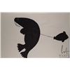 Image 2 : Unframed original coloured felt pen drawing titled "Aituk and Walrus" signed in syllabics by artist 