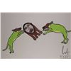 Image 2 : Unframed limited edition stone cut print, titled "A Frightened Spirit", pencil signed in syllabics b