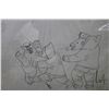 Image 2 : Unframed original coloured pen drawing, titled "Man Fighting with Bears" by artist Mono Ohoveluk, 19