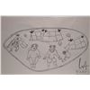 Image 2 : Unframed original coloured pen drawing, titled Nonangiyak/ Summer Camp Scene, by artist Alec Banksla