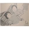 Image 2 : Framed etching titled "Children Sleeping by artist Glenna Matoush, 1981, 15" X 20"