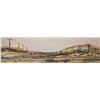 Image 2 : Framed original watercolour painting of a country road, by artist P. Marion Davie, 6" X 22". Note: A