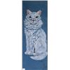 Image 2 : Unframed original pastel drawing of a cat on felt and masonite, signed by artist Sonia Blyth, 26 1/2