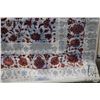 Image 2 : Premium Collection Sizan carpet, polyester, acrylic blend in shades of pale blue and copper 76" X 12