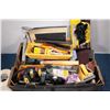 Image 2 : Large selection of drywalling tools and supplies including assorted spatulas and scrapers, sanders, 