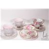 Image 2 : Six teacups and saucer including Aynsley, Gladstone, Radfords etc. plus a Port Merion small jug. Not