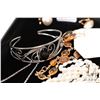 Image 2 : Tray lot of vintage jewellery including 36" six strand pearl necklace with clasp marked .925, sterli