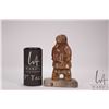 Image 1 : Soapstone carving of an Inuit figure, signed on base M. Farid, Bonne Fete, 7 1/2" in height