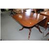 Image 2 : Mid 20th century Regency style drop leaf, walnut table with swing out table supports 29" H X 39" plu
